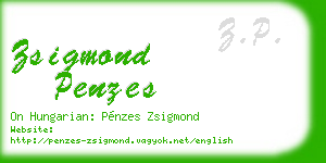 zsigmond penzes business card